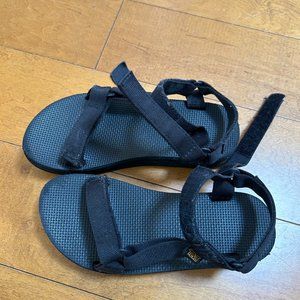 Kids Platform Teva Sandals 4Y black